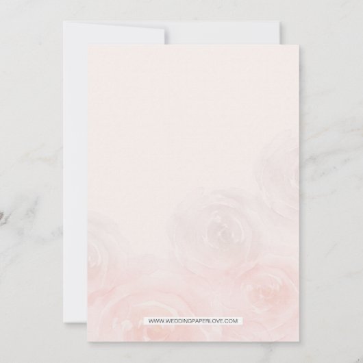 Rustige Waterverf Floral Blush Vrijgezellenfeest Kaart (Achterkant)