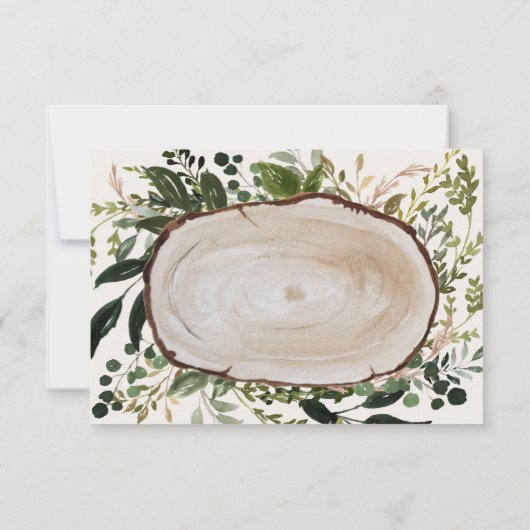 Rustige waterverf floral bruiloft antwoord (Achterkant)