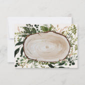 Rustige waterverf floral bruiloft R.S.V.P. RSVP Kaartje (Achterkant)