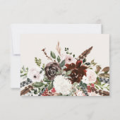 Rustige waterverf floral bruiloft R.S.V.P. RSVP Kaartje (Achterkant)