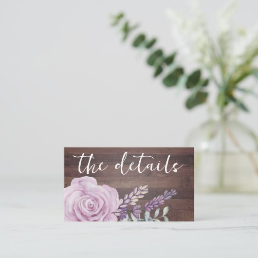 Rustige Waterverf Floral & Eucalyptus Wedding Informatiekaartje (Staand voorkant)