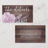 Rustige Waterverf Floral & Eucalyptus Wedding Informatiekaartje (Voorkant / Achterkant)