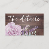 Rustige Waterverf Floral & Eucalyptus Wedding Informatiekaartje (Voorkant)