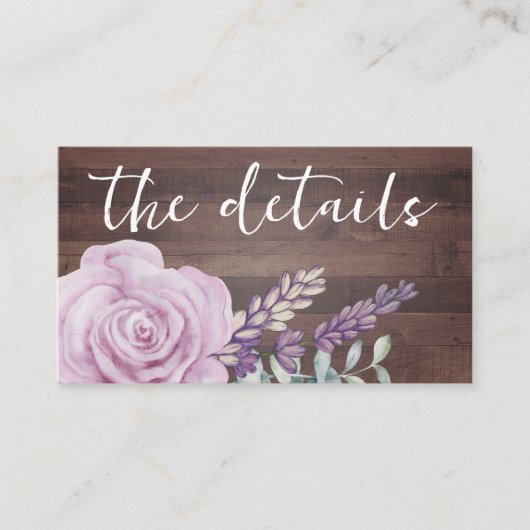 Rustige Waterverf Floral & Eucalyptus Wedding Informatiekaartje (Voorkant)