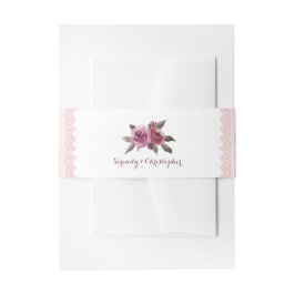 Rustige waterverf floral fall bruiloft uitnodigingen wikkel