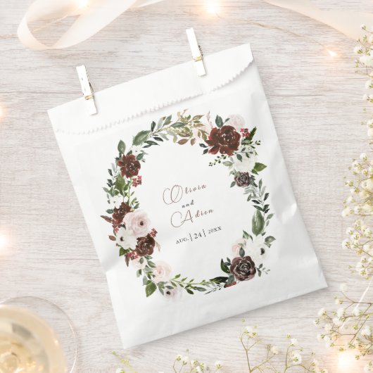 Rustige Waterverf Floral Geometric Wedding Bedankzakje (Geknipt)