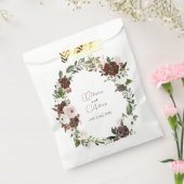 Rustige Waterverf Floral Geometric Wedding Bedankzakje (Gezegeld)