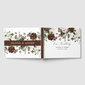 Rustige Waterverf Floral Geometric Wedding Gastenboek (Volledig)