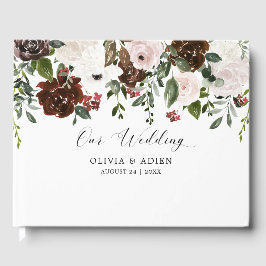 Rustige Waterverf Floral Geometric Wedding Gastenboek