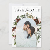 Rustige Waterverf Floral Geometric Wedding Save The Date (Voorkant)