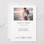 Rustige Waterverf Floral Geometric Wedding Save The Date (Achterkant)