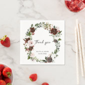 Rustige Waterverf Floral Geometric Wedding Servet (Insitu)