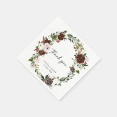 Rustige Waterverf Floral Geometric Wedding Servet (Hoek)