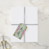 Rustige Waterverf Floral Hartelijk dank voor Label Cadeaulabel (Met Touw)