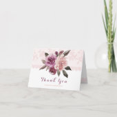 Rustige waterverf floral lace bruiloft bedankt (Voorkant)