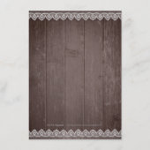 Rustige waterverf floral lace bruiloft details informatiekaartje (Achterkant)
