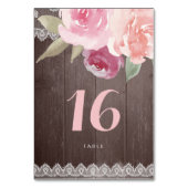 Rustige waterverf floral lace bruiloft kaart (Achterkant)