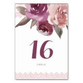 Rustige waterverf floral lace bruiloft kaart (Voorkant)