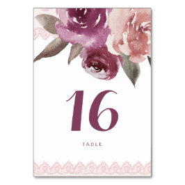 Rustige waterverf floral lace bruiloft kaart