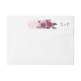 Rustige waterverf floral lace bruiloft monogram