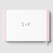 Rustige waterverf floral lace trouwgastenboek gastenboek (Achterkant)