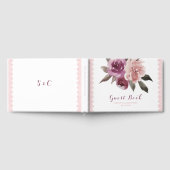 Rustige waterverf floral lace trouwgastenboek gastenboek (Volledig)