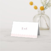Rustige waterverf floral lace Wedding place cards Plaatskaartje (Achterkant)