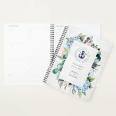 Rustige Waterverf Floral Nautical Anchor Wedding Planner (Display)