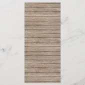 Rustige Waterverf Floral Old Wood Wedding Menu (Achterkant)