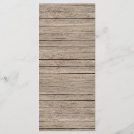 Rustige Waterverf Floral Old Wood Wedding Menu (Achterkant)