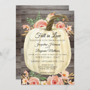 Rustige Waterverf Floral Pumpkin Koraalhout Kaart