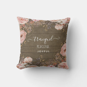 Rustige Waterverf Floral Tranquil vreedzame vreugd Kussen