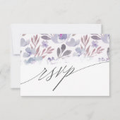 Rustige Waterverf Floral Wedding RSVP (Voorkant)