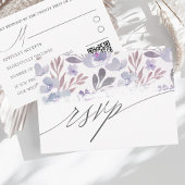 Rustige Waterverf Floral Wedding RSVP