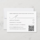 Rustige Waterverf Floral Wedding RSVP Kaartje (Achterkant)