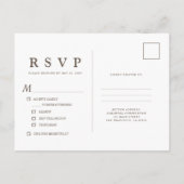 Rustige Waterverf Floral Wedding RSVP Uitnodiging Briefkaart (Achterkant)