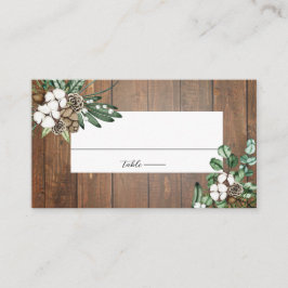 Rustige Waterverf Floral Winter Wedding Place Card Plaatskaartje