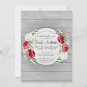 Rustige Waterverf Floral Wood Vrijgezellenfeest Kaart (Voorkant)