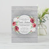 Rustige Waterverf Floral Wood Vrijgezellenfeest Kaart (Staand voorkant)