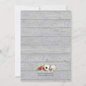 Rustige Waterverf Floral Wood Vrijgezellenfeest Kaart (Achterkant)