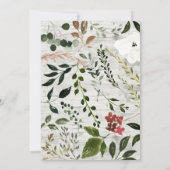 Rustige waterverf florale baard bruiloft save the date (Achterkant)