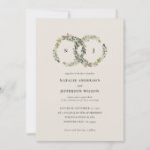 Rustige waterverf florale baard bruiloft save the date (Voorkant)