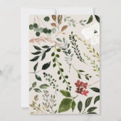 Rustige waterverf florale baard bruiloft save the date (Achterkant)