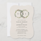 Rustige waterverf florale baard bruiloft save the date (Voorkant)