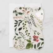 Rustige waterverf florale baard bruiloft save the date (Achterkant)