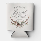 Rustige waterverf florale botanische vrijgezellenf blikjeskoeler (Voorkant)