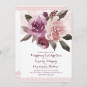 Rustige waterverf florale  feestdag kaart (Voorkant / Achterkant)