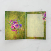 Rustige waterverf florale hoefijzer kaart (Binnen)