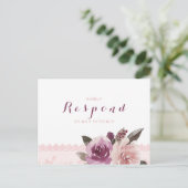 Rustige waterverf florale honk herbergt RSVP Uitnodiging Briefkaart (Staand voorkant)