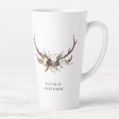 Rustige waterverf florale naam latte mok (Rechts)